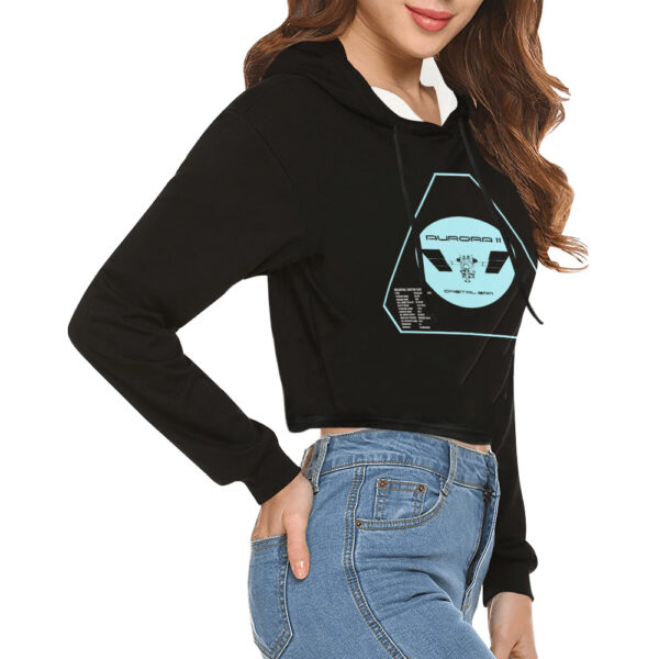 Aurora II Orbital Bar Women's Cropped Hoodie - Image 2