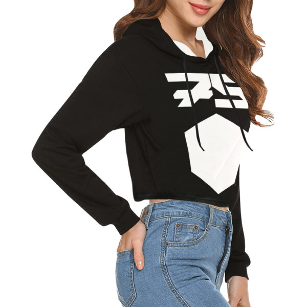 75 Women's All Over Print Cropped Hoodie - Image 2