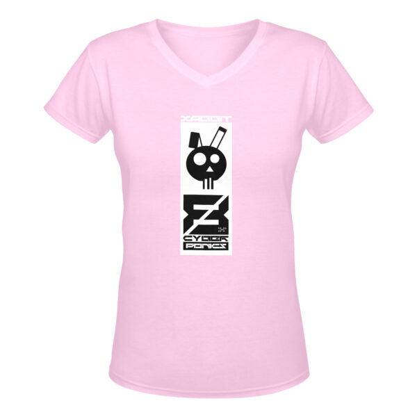 Xabbit 8 Cyber Ponics V-Neck Women's T-Shirt - Image 2