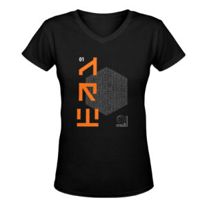 01 Binary Art V-Neck Women's T-Shirt