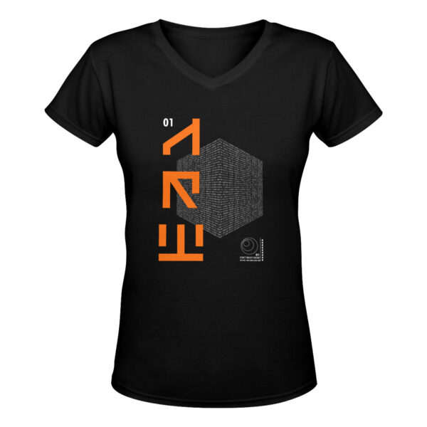 01 Binary Art V-Neck Women's T-Shirt