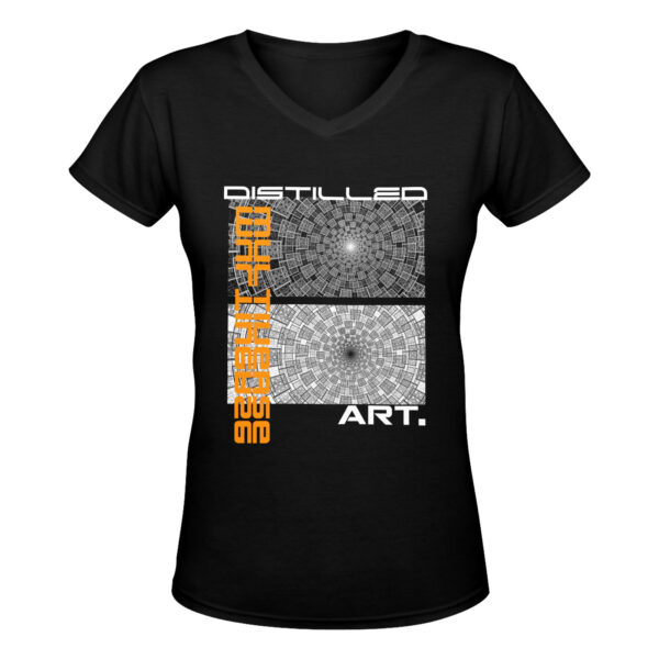 Multiverse Distilled Art V-neck Women's T-shirt (Model T19)