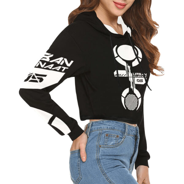 Urban Khanaat Women's All Over Print Cropped Hoodie (Model H22) - Image 2