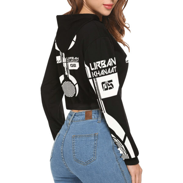 Urban Khanaat Women's All Over Print Cropped Hoodie (Model H22) - Image 3