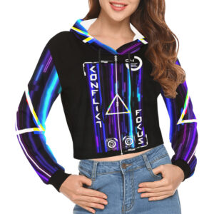 ConflictFocus Women's Cropped Hoodie