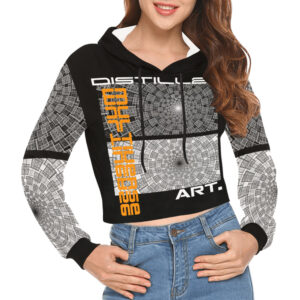Multiverse Distilled Art Women's Cropped Hoodie