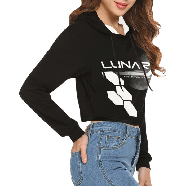 Lunar 8 Crypto Mining Women's Cropped Hoodie - Image 2
