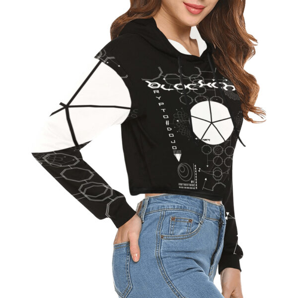 Blockchain Women's Cropped Hoodie - Image 2