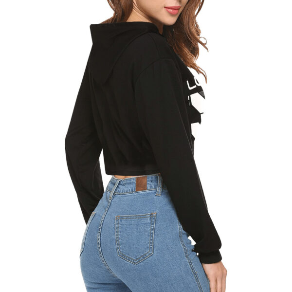 Lunar 8 Crypto Mining Women's Cropped Hoodie - Image 3