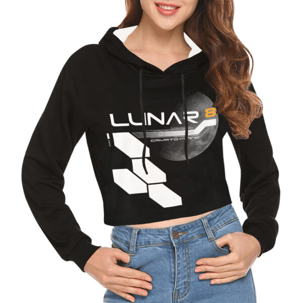 Lunar 8 Crypto Mining Women's Cropped Hoodie
