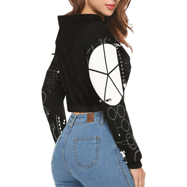 Blockchain Women's Cropped Hoodie - Image 3