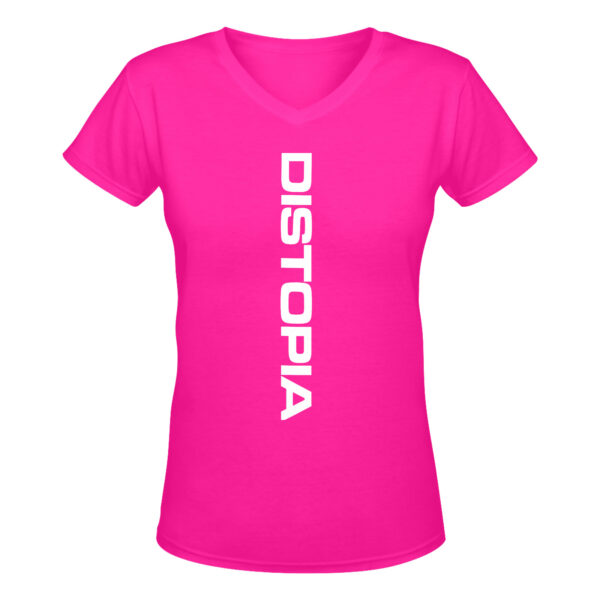 Distopia V-Neck Women's T-Shirt - Image 2